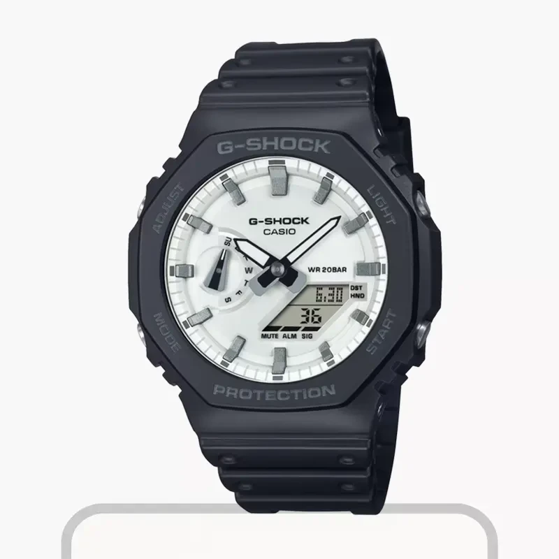 Casio G-Shock Carbon Core Guard White Dial Men's Watch- GA-2100WD-1A